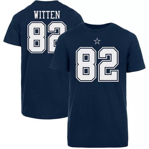 NIKE Dallas Cowboys NFL Jason Witten Navy Blue T-Shirt #82 Football - Picture 1 of 4